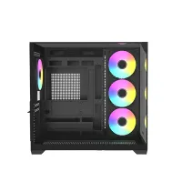 RAIDMAX I620TBF i620 fekete ATX acél műanyag edzett üveg 7 bővítőhely 3,5 belső hely 1 2,5 belső hely 2 tápegység van USB 3.0 fejhallgató csatlakozó mikrofon csatlakozó #3