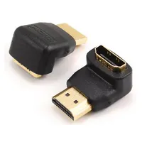 SBOX AD.HDMI-F-M-90-R HDMI női-HDMI férfi 90° adapter aranyozott érintkezők fekete