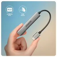 Axagon HUE-STC Alu Strip USB-C hub 4 port szürke táp nélküli #5