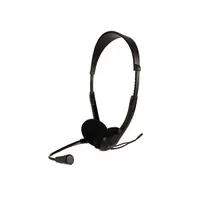 SBOX HS-201 mikrofonos fejhallgató 50 mm 32 ohm 20-20000 Hz 108 dB fekete 1,8 m 3,5 mm csatlakozó hangerőszabályzó