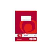 Herlitz 00413633 füzet kockás a6 32 lapos piros kartonfedél FSC
