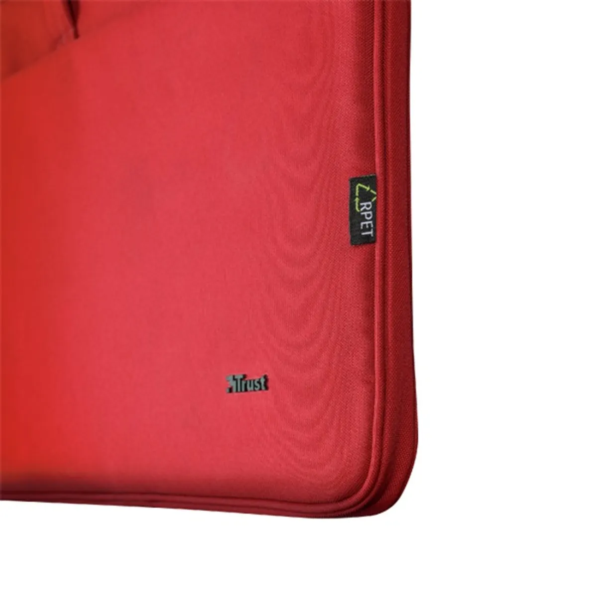 TRUST 24449 Bologna Eco Slim 16" laptop táska PET újrahasznosított, piros, 2 rekesz, vállpánt, hordozó fogantyú, elülső zseb #6