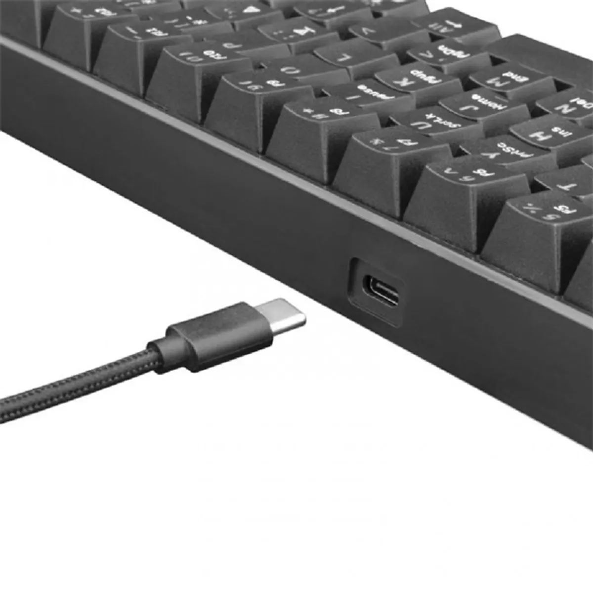 White Shark WS GK-2022B-BL-HU Shinobi GK-2022B 60 százalékos mechanikus kék switchek magyar kiosztás USB-C RGB világítás állítható lábak levehető kábel #6