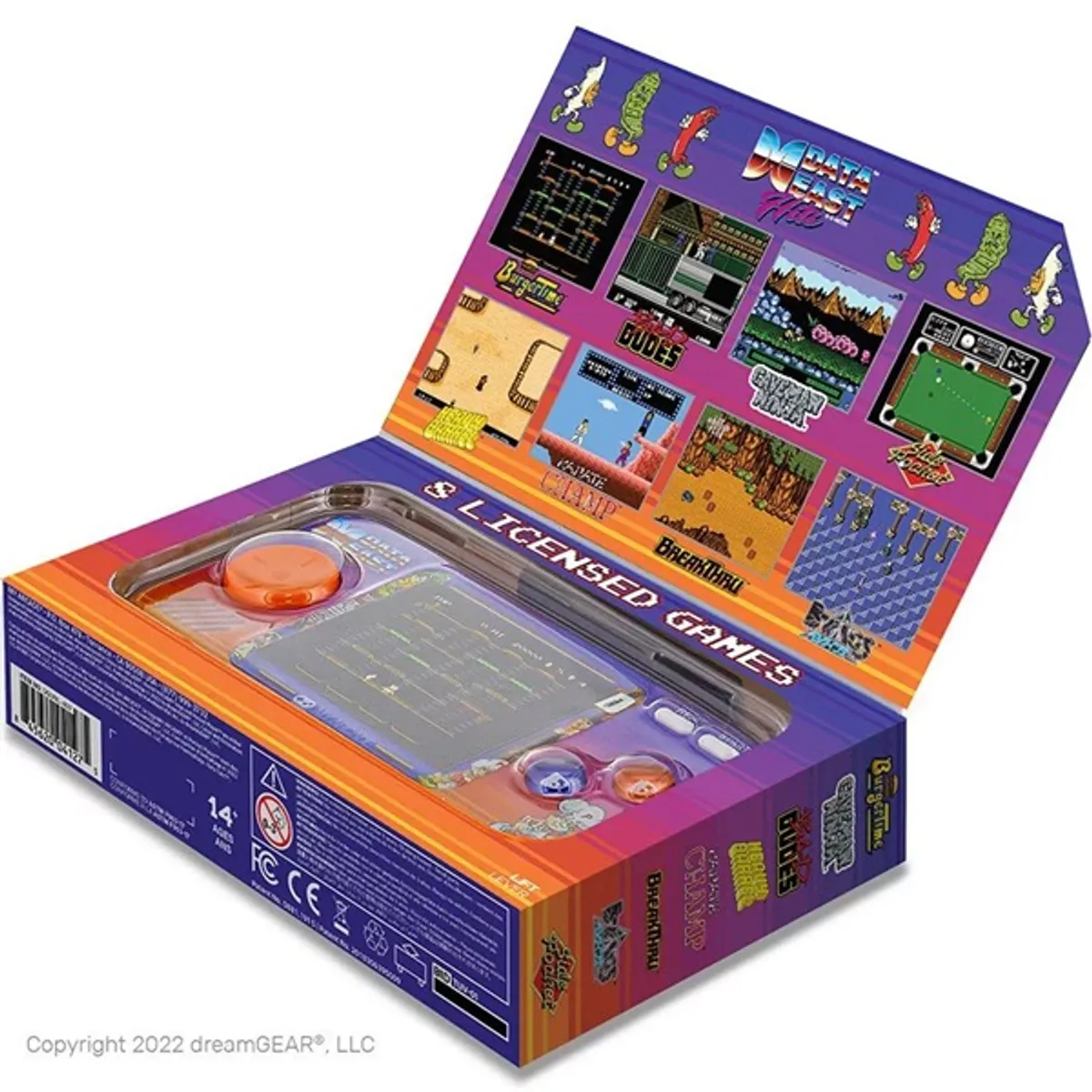 MY ARCADE DGUNL-4127 Pocket Player Data East licencelt, 8 hivatalosan engedélyezett játék, 300 bónusz játék #4