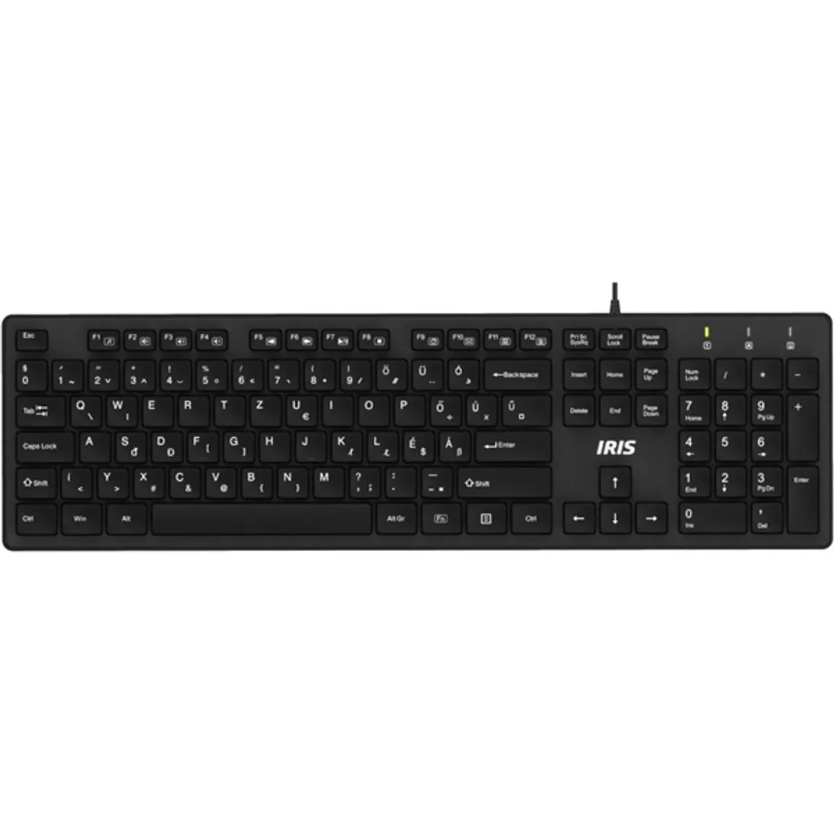IRIS B-23 Slim billentyűzet USB 1,5 m Magyar kiosztás 105 gombos Fekete #1