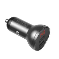 BASEUS TZCCBX-0G autós töltő LED kijelző 2 USB-A 24 W 12-24 V 1,2 m 3-in-1 kábel #2
