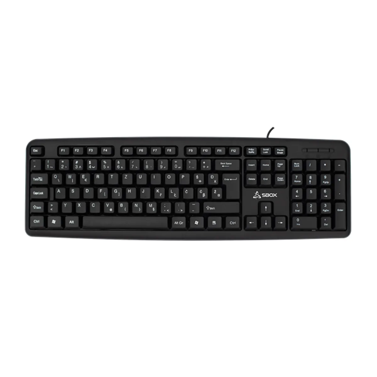 SBOX SBOX K-14 K-14 magyar kiosztás USB 104 gomb teljes méretű membrános numerikus billentyűzet ergonómikus fekete 150 cm #2