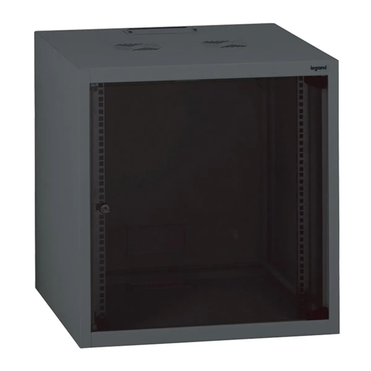 LEGRAND 646212 Linkeo 12U 19" fali rackszekrény 600x600 antracit üvegajtós készre szerelt max 36 kg #2