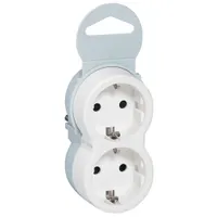 Legrand 050655 kettős földelt elosztó gyermekvédelemmel Fehér SCHUKO 2 db #2