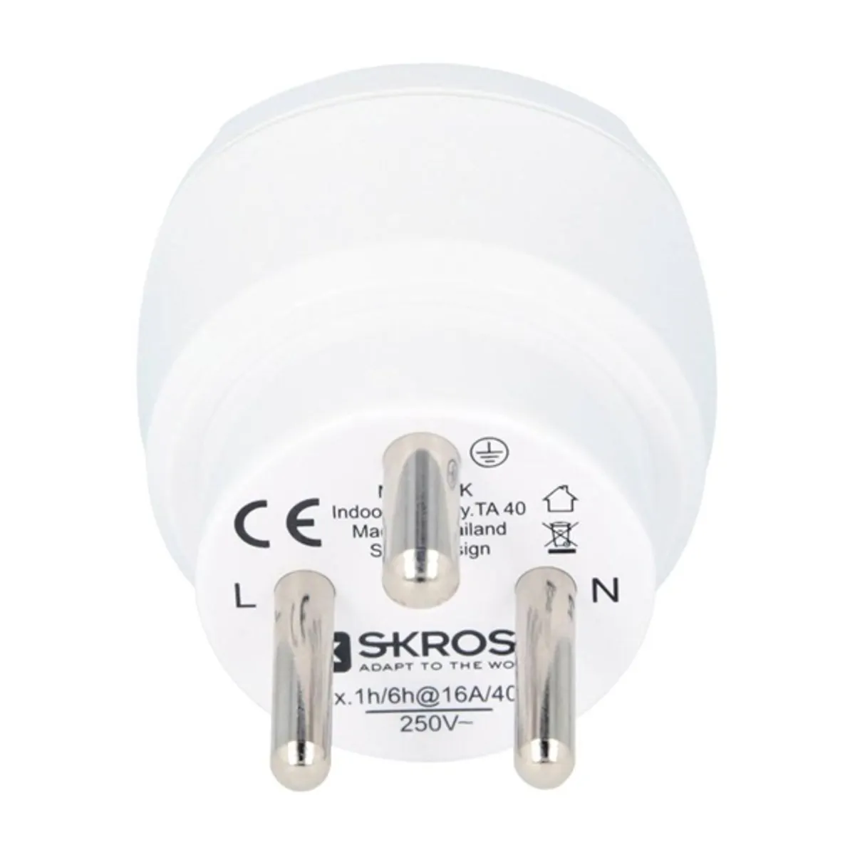 SKROSS 1.500232-E utazó adapter Dániába földelt #3