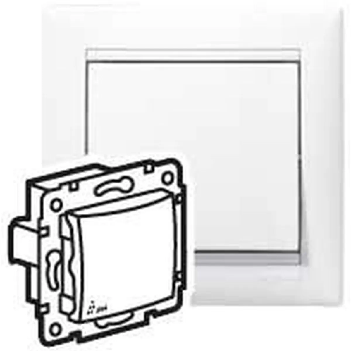 LEGRAND 774206 Valena fehér 10A IP44 váltókapcsoló rugós bekötés #2