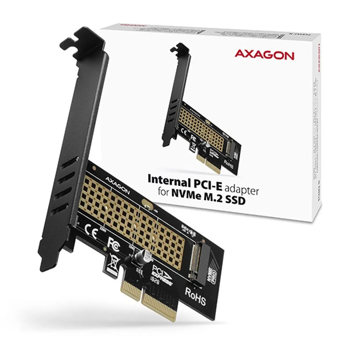 AXAGON PCEM2-N PCIE NVME M.2 x4 M-Key bővítőkártya #5