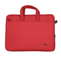 TRUST 24449 Bologna Eco Slim 16" laptop táska PET újrahasznosított, piros, 2 rekesz, vállpánt, hordozó fogantyú, elülső zseb #2