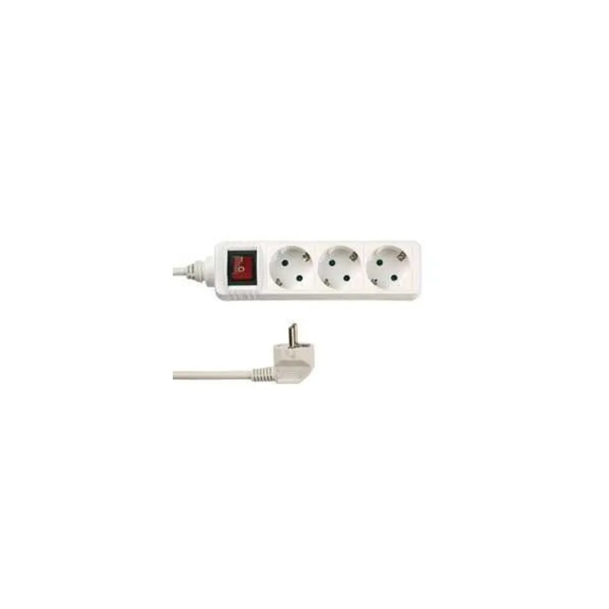 Emos P1322 hálózati elosztó 3 aljzat 2 m fehér kapcsolóval 2300 W 1 mm2 #1