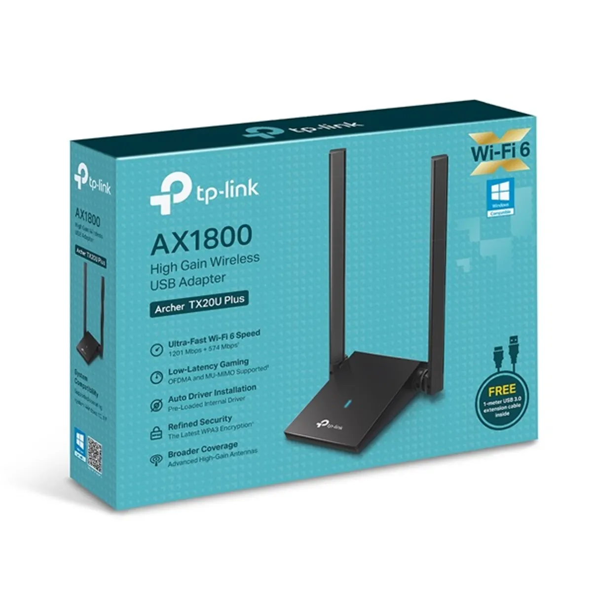 TP-LINK ARCHER TX20U PLUS 574+1201 Mbps 802.11ax WPA3 WPA2 #6