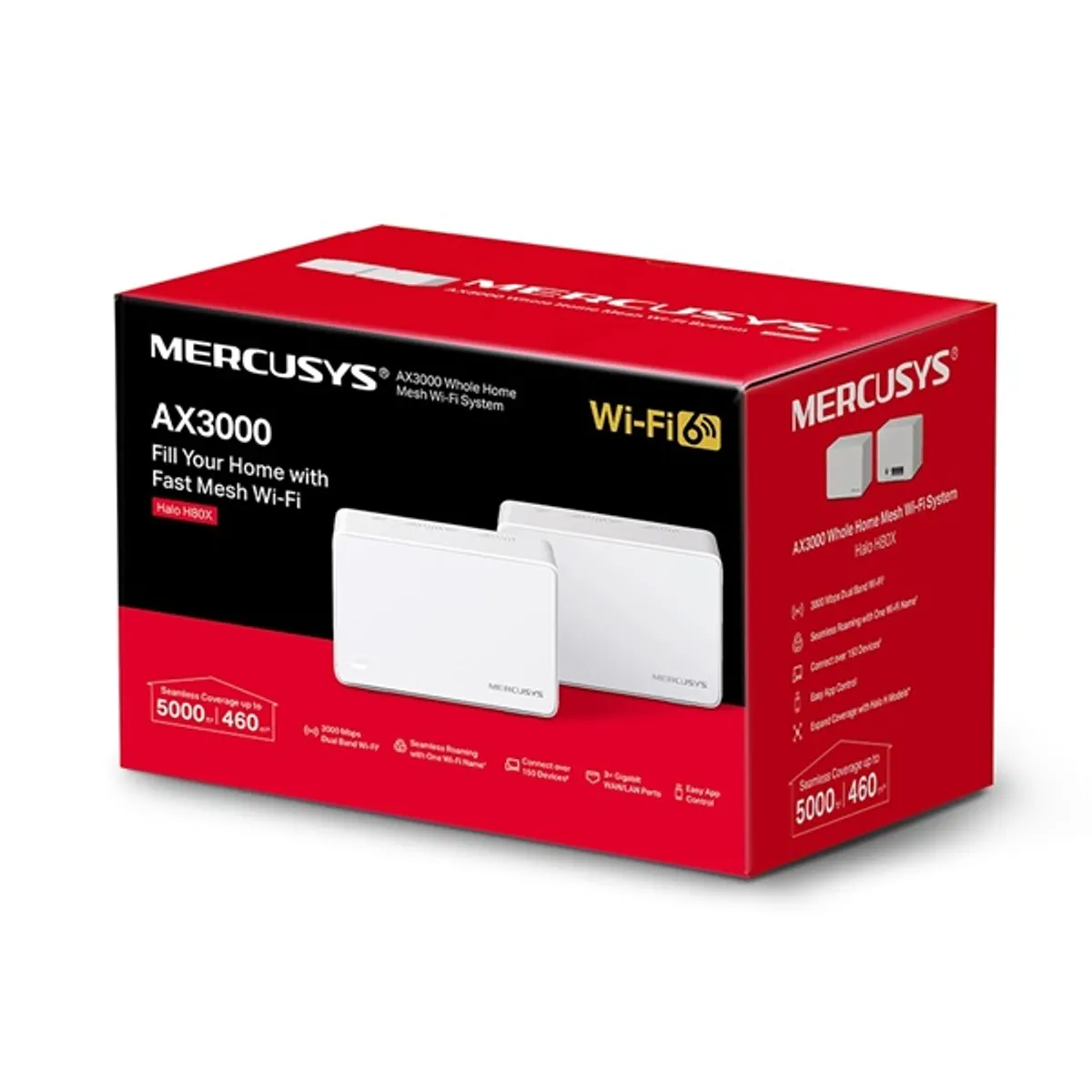 Mercusys HALO H80X(2-PACK) Halo H80X 2-csomag AX3000 mesh WiFi 6 WPA3 #8