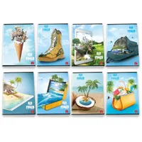 PIGNA P1111-0768 Eco Fancy A4 tűzött 42 lapos kockás füzet, 80 g m2 belívek, 240 g borító, újrahasznosított fedél