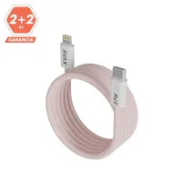AVAX CB611P MAGNETY 27W 1m USB-C - Lightning adat- és töltőkábel rózsaszín #2