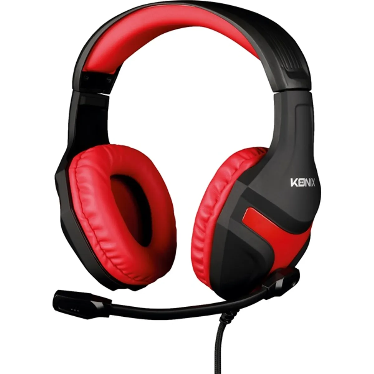 KONIX KX-GPK-NS Mythics Nintendo Switch gamer csomag fekete és piros fejhallgató tok 4 db játéktartó USB-C kábel 1,8 m üvegfólia #4