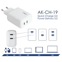 AKYGA AK-CH-19 2x USB-C PD QC3.0 töltő 40W fehér #4