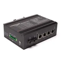 LINKEASY ISW-204-PWR Ipari PoE kapcsoló 2xGbE SFP 4x10-100-1000BaseTX 802.3at