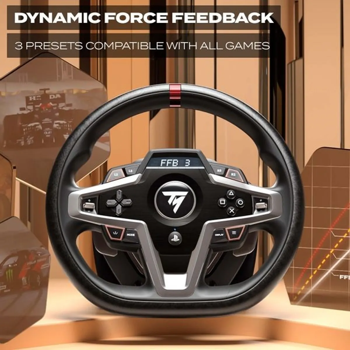 Thrustmaster 4460182 T248 kormány fekete, vezetékes, PC, Xbox One, force feedback, 25 gomb #8