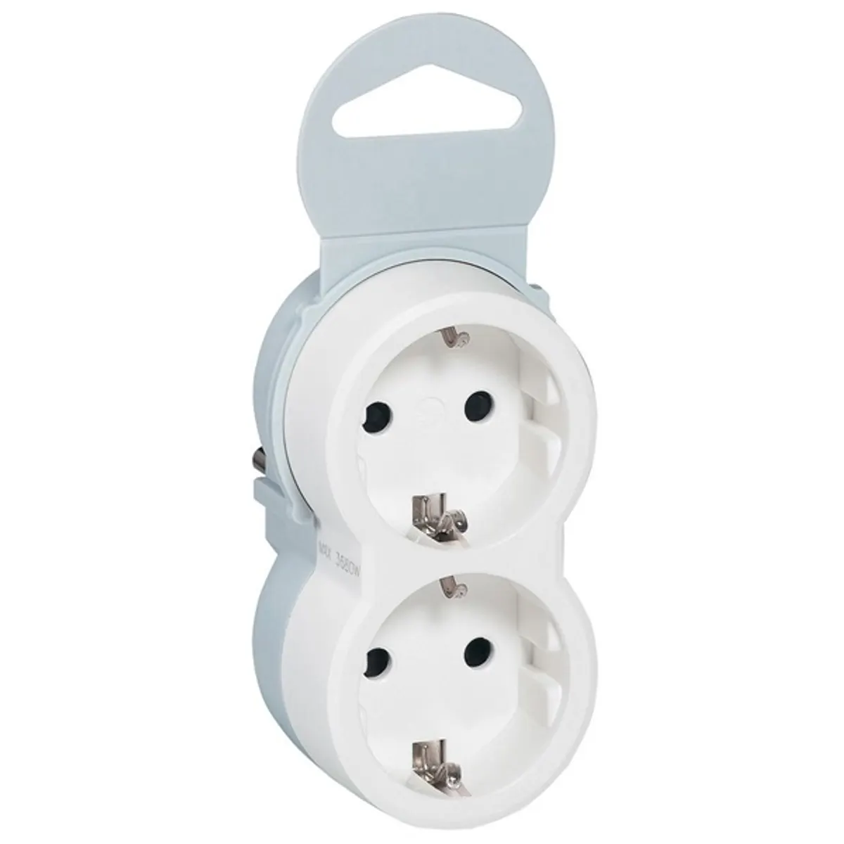 Legrand 050655 kettős földelt elosztó gyermekvédelemmel Fehér SCHUKO 2 db #2