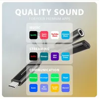 AXAGON ADA-HCPD USB-C hangkártya DAC adapter fekete 3,5 mm jack USB-C 60W PD Hi-Res 384 kHz 32 bit #9