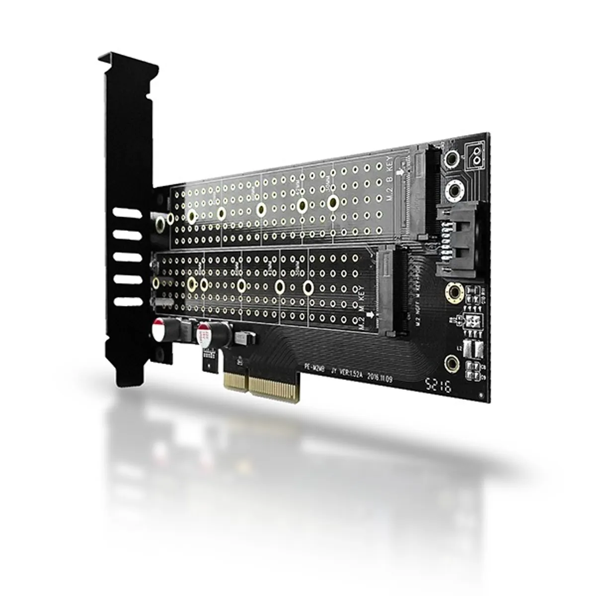 Axagon PCEM2-D 2-port M.2 NVMe és SATA PCIe adapter #1