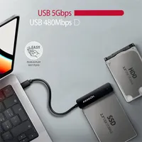 AXAGON ADSA-FP2C vékony USB-C SATA adapter 2,5" SSD HDD fekete 20 cm #3