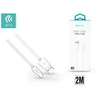 Devia ST312038 Smart USB Type-C adat- és töltőkábel 2 m fehér USB-C USB-A #1