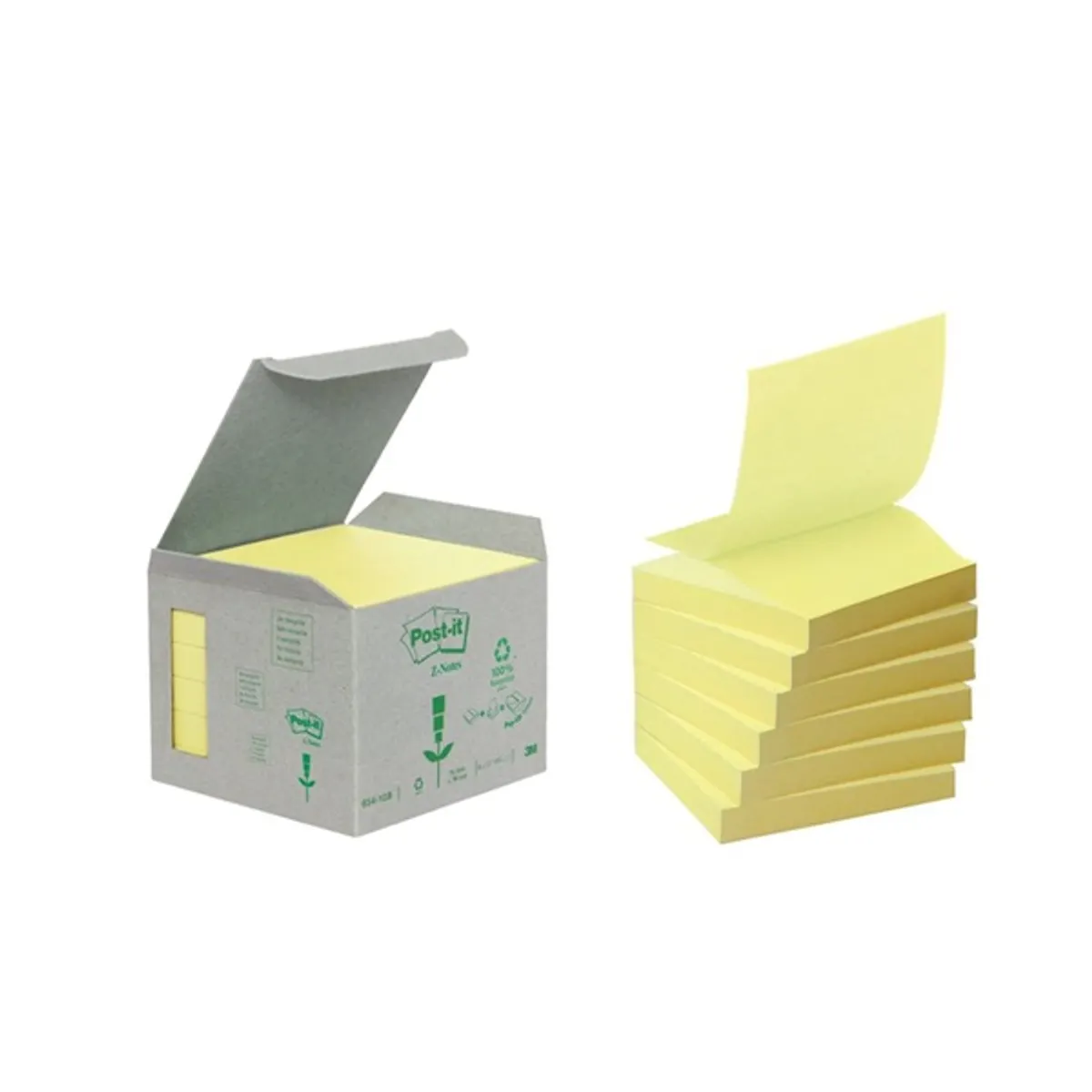 Post-it 7100172253 jegyzettömb sárga 76x76mm 6 tömb csomag 100 lap PEFC újrahasznosított #1