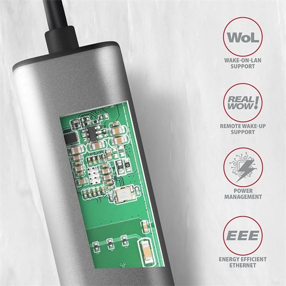 AXAGON ADE-25RC 2,5Gbps USB-C hálózati adapter Alumínium 15 cm RJ-45 #5