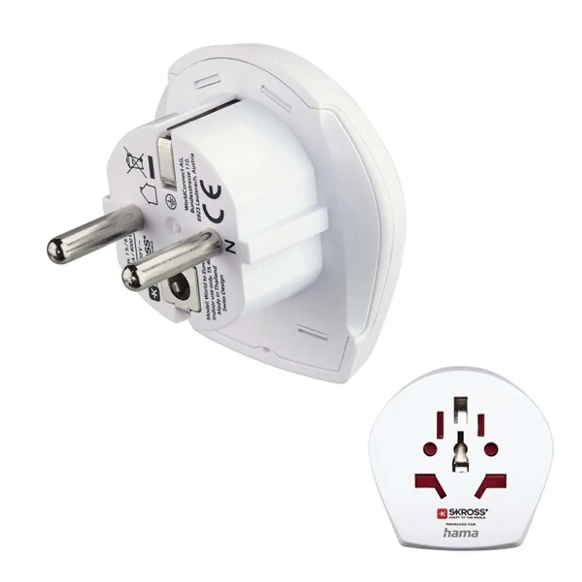 Hama 13223831 univerzális utazóadapter EU 100-250V 16A4000W fehér #1