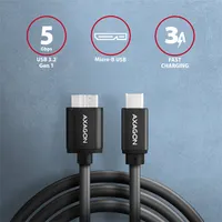 AXAGON BUMM3-CM10AB USB-C és Micro USB B adat-töltő kábel 1 m fekete #2