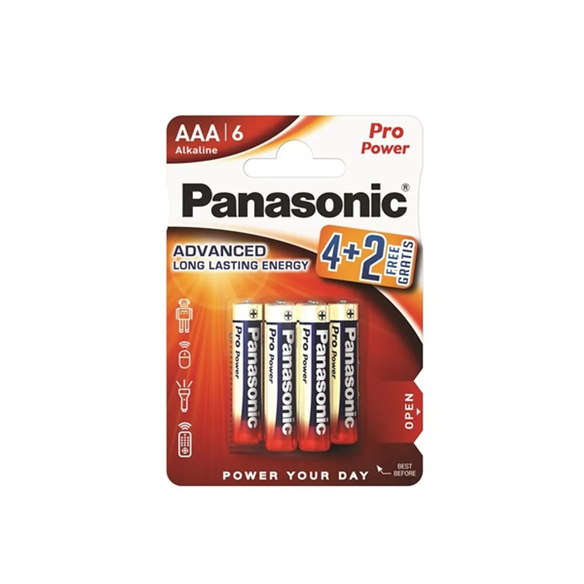 Panasonic LR03PPG-6BP4-2-PAN AAA mikro ceruza alkáli elem 6 db #1