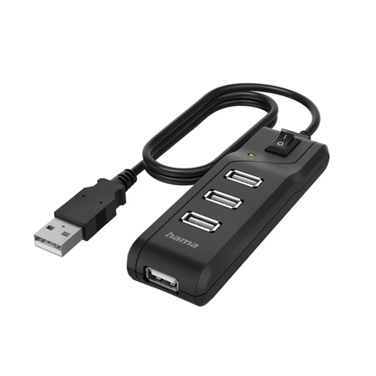 Hama 00200118 usb 2.0 hub 4-port buspowered fekete #1