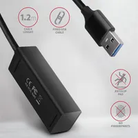 AXAGON HUE-M1AL 4-portos USB3.2 Gen 1 mini hub fém ház 120 cm kábel 4x USB-A #3