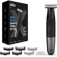Braun 10AS490159 XT5100 borotva trimmelő formázó 4D penge Flex 1,2,3,5 mm fésű és 0 mm SkinGuard 45 perc üzemidő vízálló AquaGrip