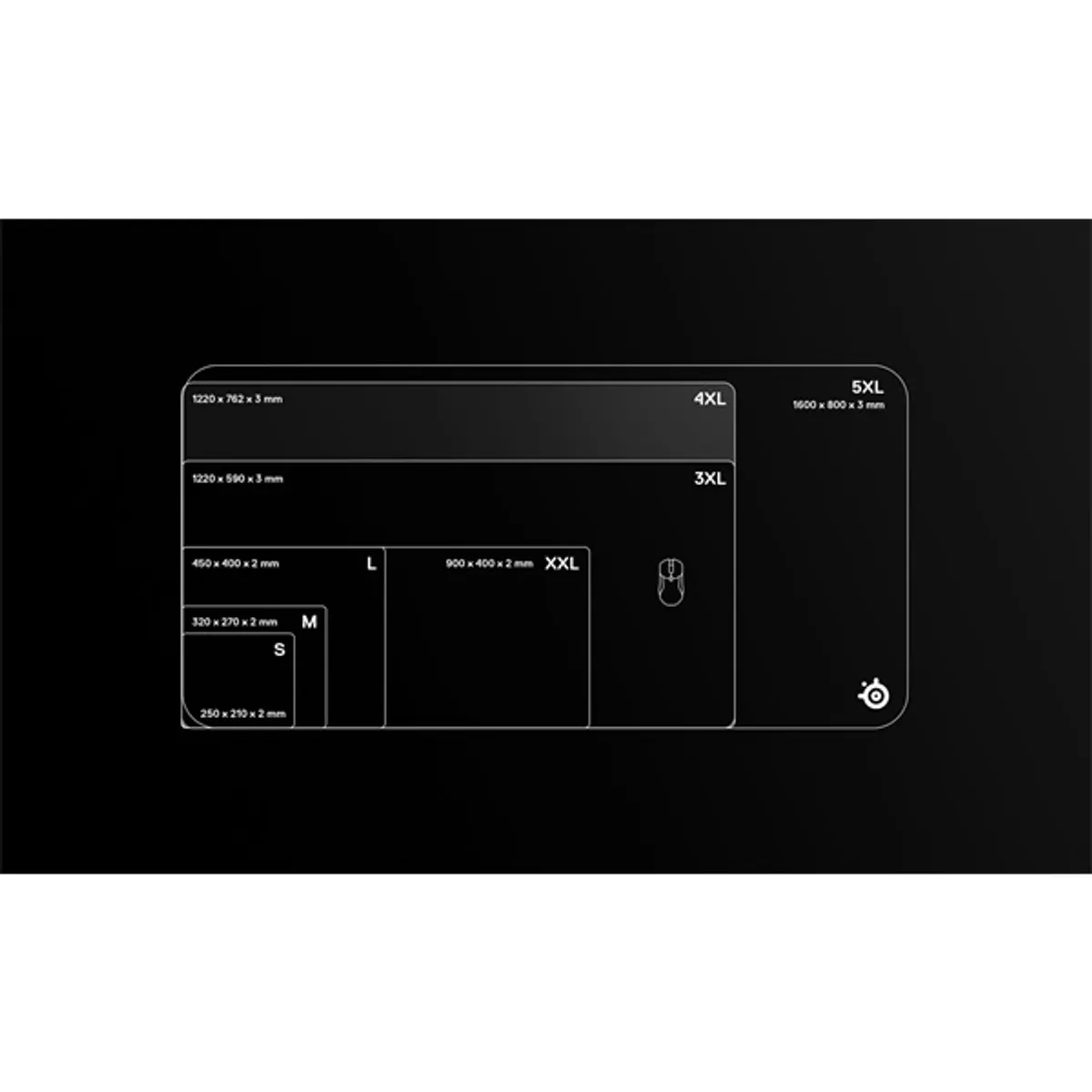 SteelSeries 63851 QcK 4XL ETAIL csúszásgátló alap fekete 1220x762x3 mm #5