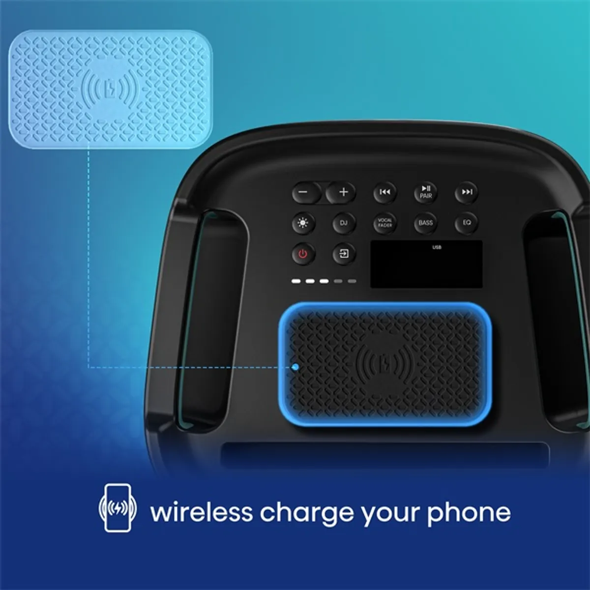 HISENSE 20016678 parti hangszóró Bluetooth IPX4 15 óra 300 W 7650 mAh vezeték nélküli töltőpad AUX #6