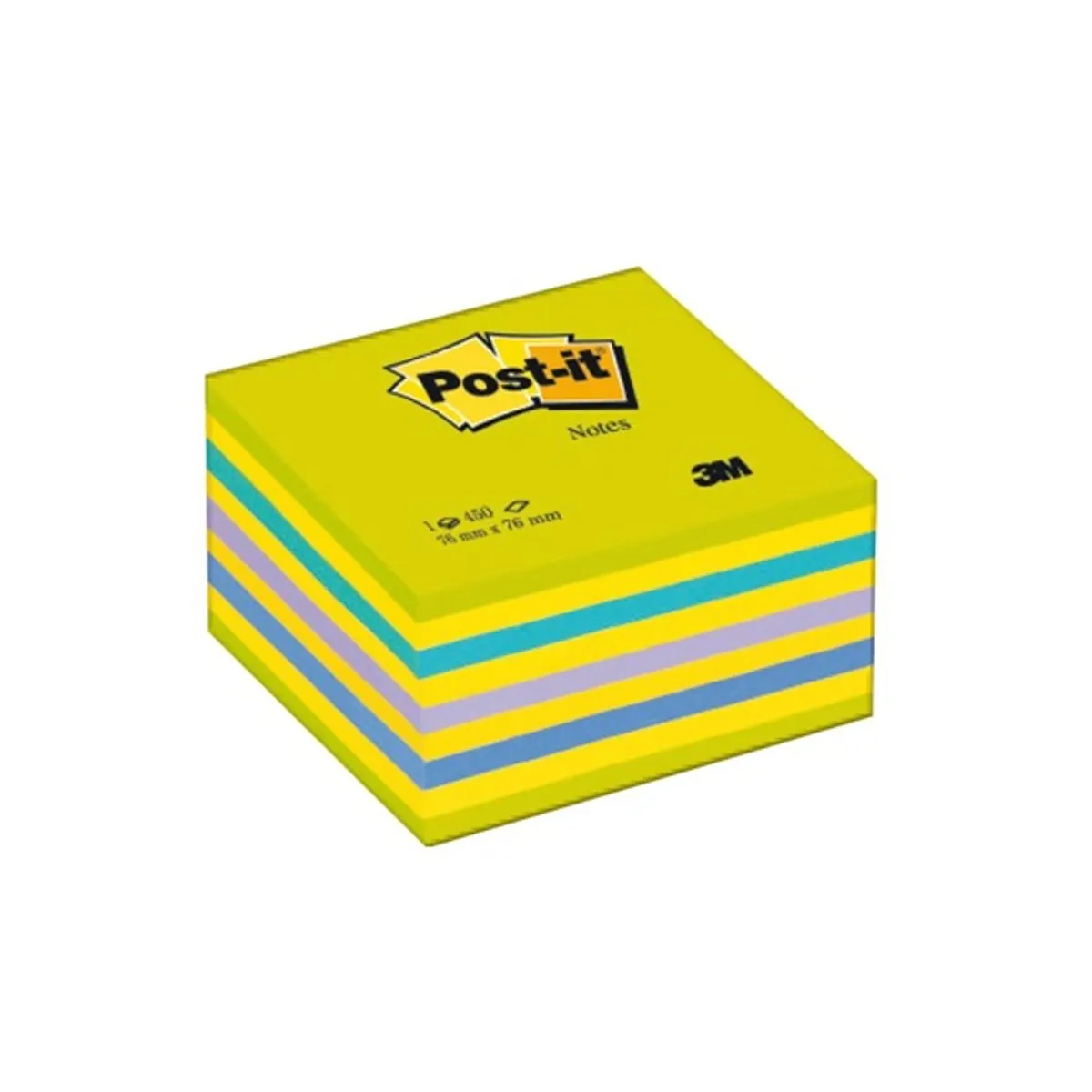 Post-it 7100172387 kockatömb 76x76mm 450 lapos öntapadós többszínű PEFC #1