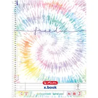 Herlitz 50044122 Batik Freedom A4 80 lapos vonalas spirálfüzet mintás perforált