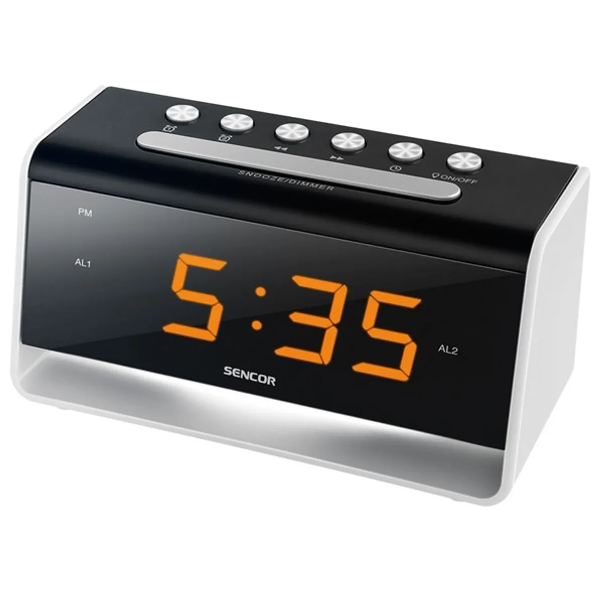 SENCOR SDC 4400 digitális ébresztőóra USB töltő 5 V 1 A LED kijelző 2,3 cm 0,9" Kettős riasztás CR-2032 #1