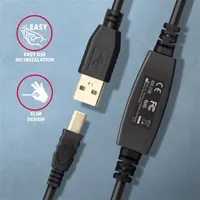 Axagon ADR-210B aktív USB hosszabbító kábel 10 m USB A to USB B #3