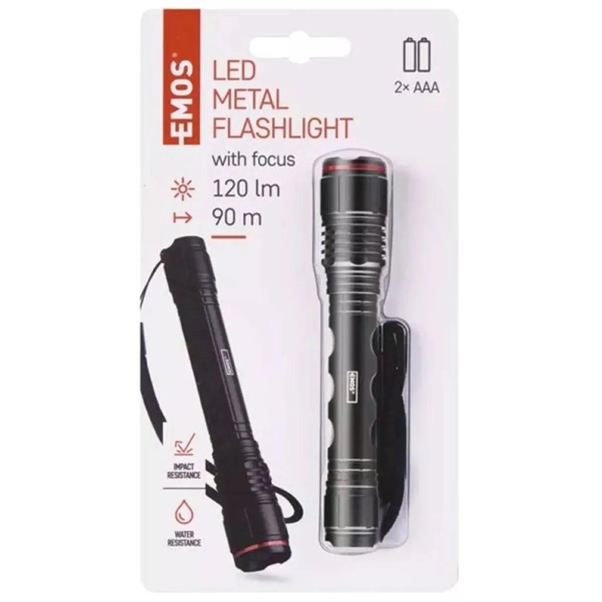 Emos P3113 LED fókuszálható elemlámpa fekete alumínium IP44 #3
