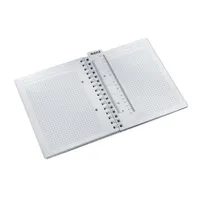 Leitz 46410054 A5 spirálfüzet kockás 80 lap 80 g m2 mikroperforált lyukasztott polipropilén borító lefűzhető tasakkal zöld FSC #2