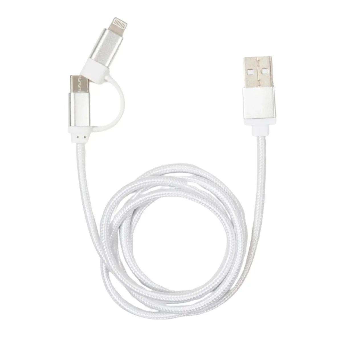 KIKKERLAND US237-SI USB-C to lightning töltő- és adatkábel ezüst 100 cm #1