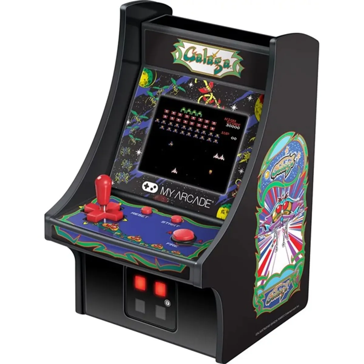 MY ARCADE DGUNL-3222 Galaga Micro Player 2,75" kijelző hordozható kivehető joystick 3,5 mm fejhallgató-csatlakozó micro-USB/AA táp #2