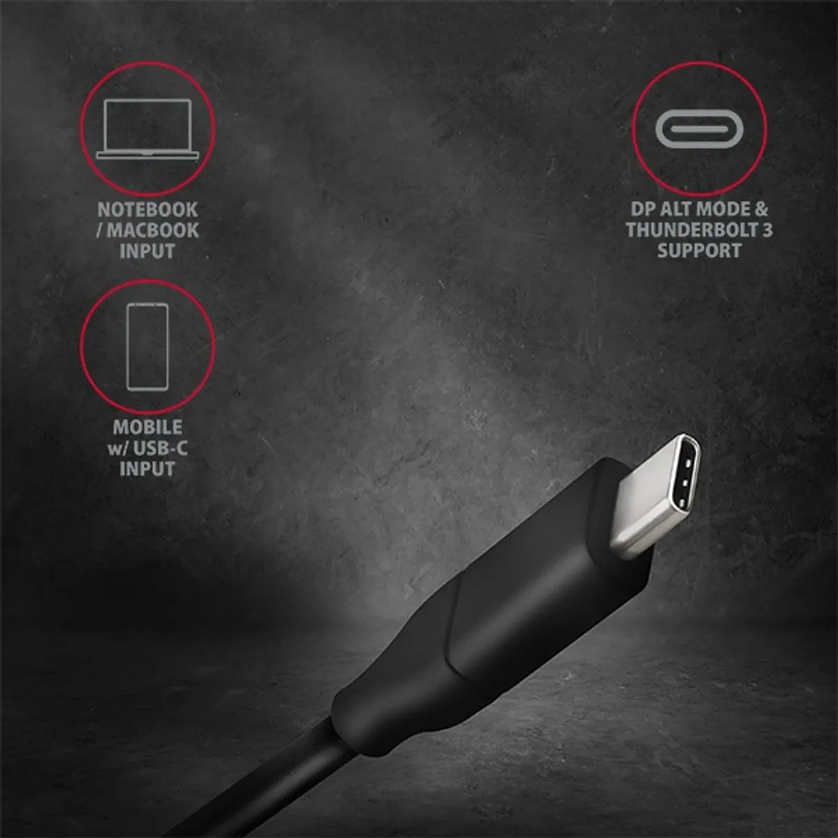 AXAGON RVC-DPC USB-C to DisplayPort kábel aktív 1,8 m fekete #4